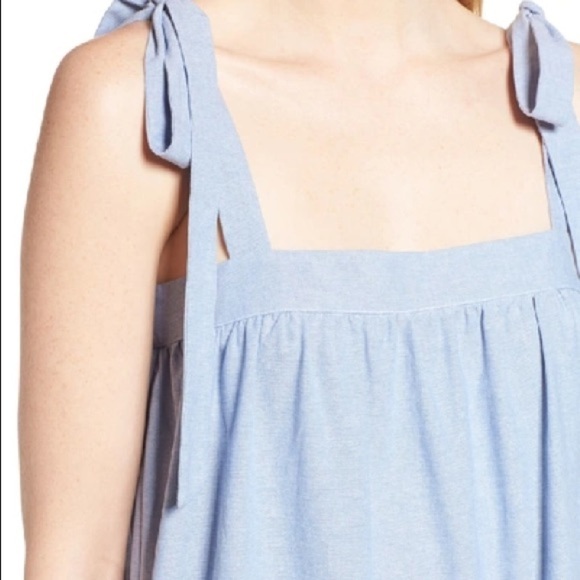 Rebecca Minkoff Lucy Embroidered-hem Midi Dress In Blue Chambray Size Small - Picture 5 of 9